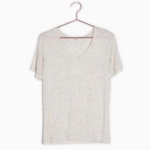 Spotted V-Neck Top - Speckled